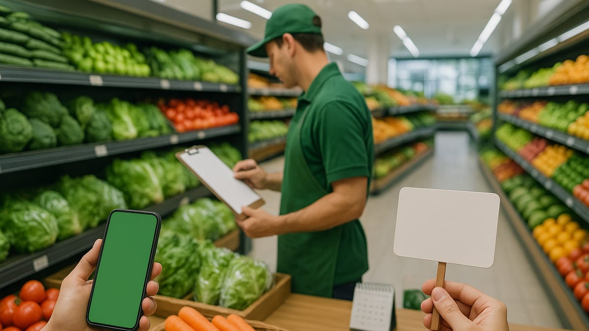 Encarte de hortifruti para supermercado: ofertas que giram rápido - guia do Encarte Fácil